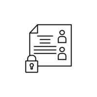 Document user locker vector icon illustration