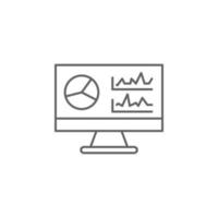 Digital business, analytics vector icon illustration