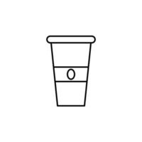 café concepto línea vector icono ilustración