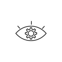 eye, gear vector icon illustration