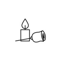 funeral, flower, candle vector icon illustration