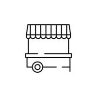 Indian food stall vector icon illustration