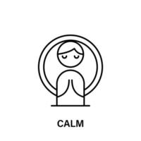 calm, people, life skills vector icon illustration