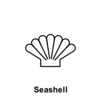 Seashell vector icon illustration