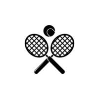 tennis racket and ball vector icon illustration