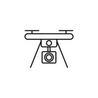 drone with camera vector icon illustration