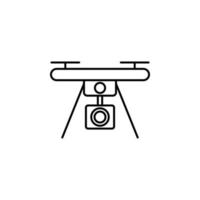 drone with camera vector icon illustration