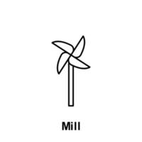 Mill vector icon illustration