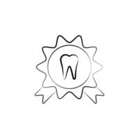 award, tooth vector icon illustration