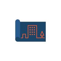 blueprint, plan, industry vector icon illustration