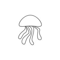 jellyfish vector icon illustration