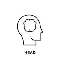 thinking, head, brain, creative idea vector icon illustration