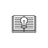 bulb on a notebook vector icon illustration