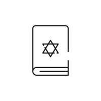 Torah book vector icon illustration