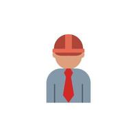 developer, labor, engineer vector icon illustration