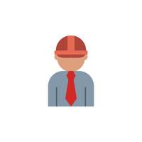 developer, labor, engineer vector icon illustration