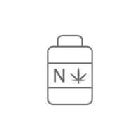 Nutrients, marijuana vector icon illustration