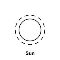 Sun vector icon illustration