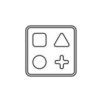 cognitive box line vector icon illustration