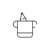 ice bucket vector icon illustration