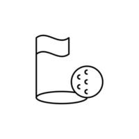 Birdie, golf, flag vector icon illustration