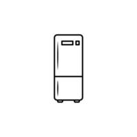 fridge, food preservation, freezer, refrigerator vector icon illustration