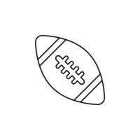 rugby ball line vector icon illustration