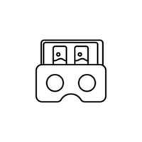 virtual reality glasses vector icon illustration