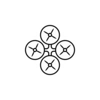 propeller, quadcopter, drone vector icon illustration