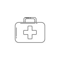 first aid bag vector icon illustration