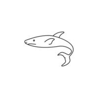 shark vector icon illustration