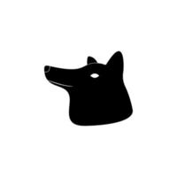 head of wolf silhouette vector icon illustration