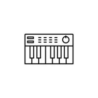 rock midi teclado vector icono ilustración