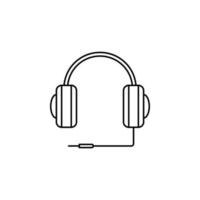 gaming headphones line vector icon illustration