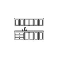 kitchen furniture vector icon illustration