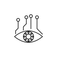 digital eye vector icon illustration