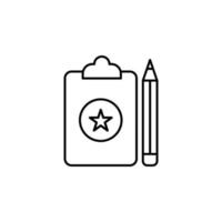 planning, pen, file vector icon illustration