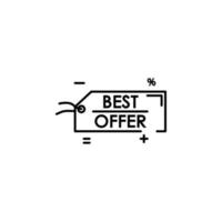 sticker tag best offer vector icon illustration