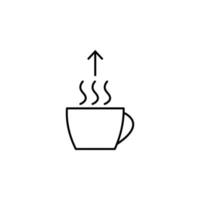 café evaporación caliente vector icono ilustración