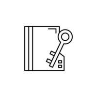 Folder lock private vector icon illustration