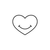 heart with smile vector icon illustration