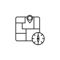 map and compass vector icon illustration