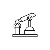 robot in production vector icon illustration