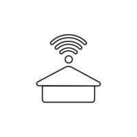 home signal vector icon illustration