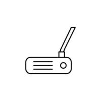 Golf stick vector icon illustration