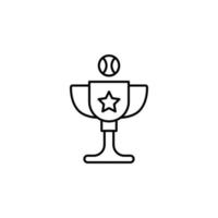 Baseball, trophy vector icon illustration