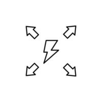 electricidad, eléctrico red vector icono ilustración