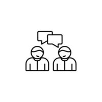 Work dialogue chat bobble vector icon illustration