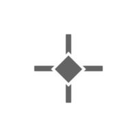 Cross, screw vector icon illustration