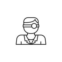 Ophthalmologist doctor vector icon illustration